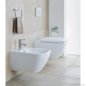 Duravit Happy D.2 White Round Toilet Seat with Quiet Soft-Close Feature