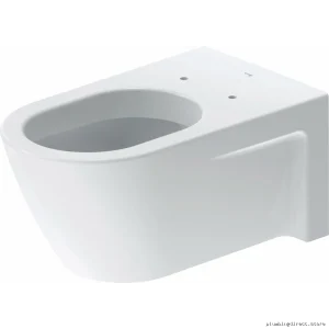 Starck 2 Dual Flush Wall-Mounted Elongated Bowl (Compact Seat) - White Duravit