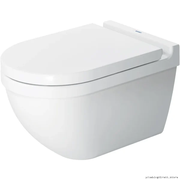 Starck Water-Saving Dual Flush Wall-Mounted Round Toilet Bowl Compact Seat – White Duravit