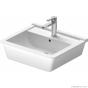 Duravit/Starck White Modern Single-Hole Drop-In Basin Model #