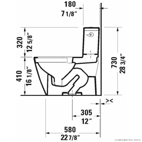 Duravit Tall Elongated 1-Piece Toilet - White - Image 3