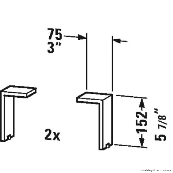 Vanity Legs by Duravit UV99930000 - Image 2
