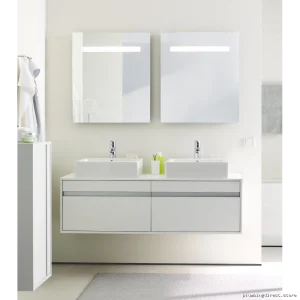 Duravit White LED Mirror Ketho KT733100000 Aluminum Bathroom Vanity