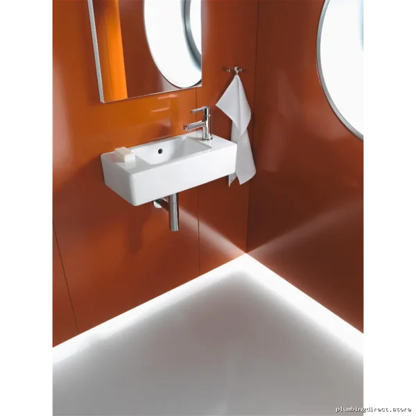 Duravit White Wall-Mounted Washbasin - Modern Vero Handrinse Vanity Sink