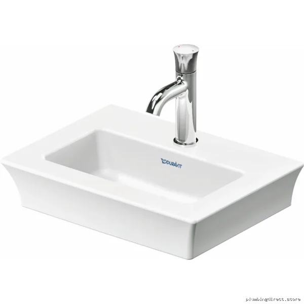 Duravit White Tulip 17-3/4 Single Hole Washbasin - Modern Bathroom Sink - Image 3