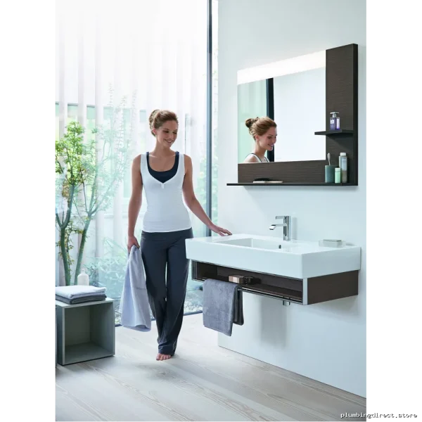 Duravit White Vero Single Hole Bathroom Sink - Modern & Durable Design - Image 2