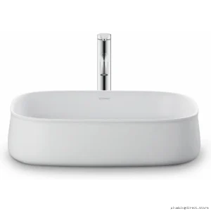 Duravit Zencha White Satin Matte Finish Bathroom Vessel Sink