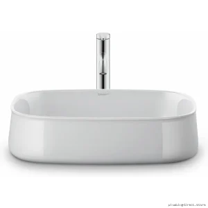Duravit Zencha Gloss White Vessel Sink for Modern Bathroom Vanity