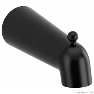 Black Tub Diverter Spout with Easy Install - RioBel 871BK