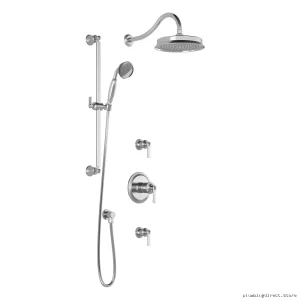 Thermostatic Shower System with Wall-Mount Arm & Easy Install - Chrome