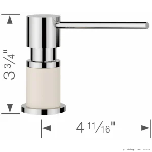 Lato Countertop Soap Dispenser with Easy Refill - Soft White