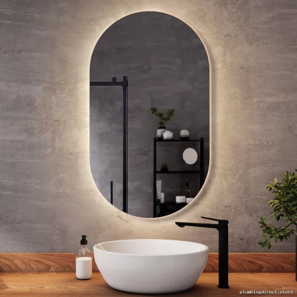 Eclipse Kalia Oblong Bathroom Mirror - 22x38in Illuminated Design - Image 2
