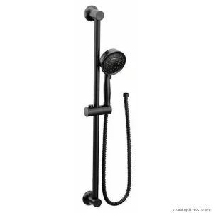 Eco-Friendly 4-in-1 Functionality Showerhead with Slide Bar Included - Matte Black 3667EPBL Moen