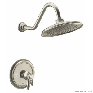Eco-Friendly Brush-Nickel Showerhead Set | Weymouth Collection