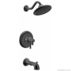 Eco-Friendly Matte Black Tub & Shower Trim - Belfield M-Core 4 Series (UT4313EPBL) by Moen