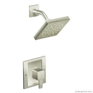 Eco-Friendly Moen 90-Degree Temperature-Controlled Shower Trim - Brushed Nickel Finish | TS2712EPBN