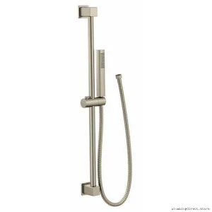Eco-Friendly Water-Saving Hand Shower with Slide Bar - Moen Brushed Nickel