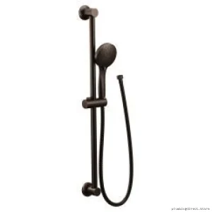 Oil-Rubbed Bronze Hand Shower with 5-Function Eco-Performance Slide Bar - Moen 3558EPORB