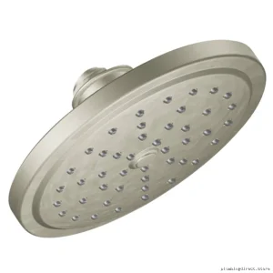 Moen Brushed Nickel Rain Shower Head - Eco-Performance Water Saving Design