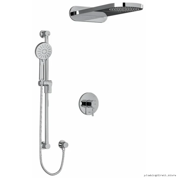 Edge Temperature-Controlled Shower Faucet w/ PEX Connectors | Chrome Finish Kit
