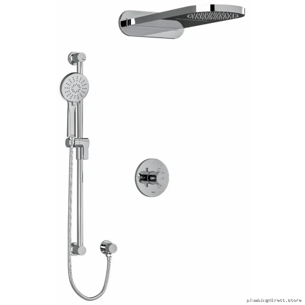 Edge Thermostatic Shower Faucet with Chrome Finish - KIT2745EDTM+C RIOBEL