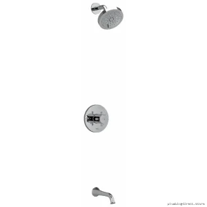 Edge Thermostatic Tub Shower Faucet Combination - Chrome Safety & Style