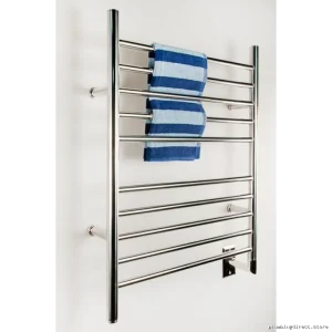 Electric Hardwired Heated Towel Rail - Straight Polished Design