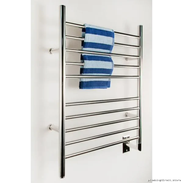 Electric Hardwired Heated Towel Rail - Straight Polished Design