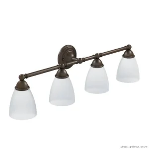 Elegant 4-Light Oil Rubbed Bronze Wall Sconce by Moen