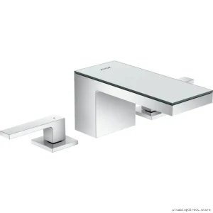 Elegant Axor MyEdition Chrome Widespread Bathroom Sink Faucet