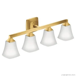 Brushed Gold 4-Globe Wall Sconce by Voss