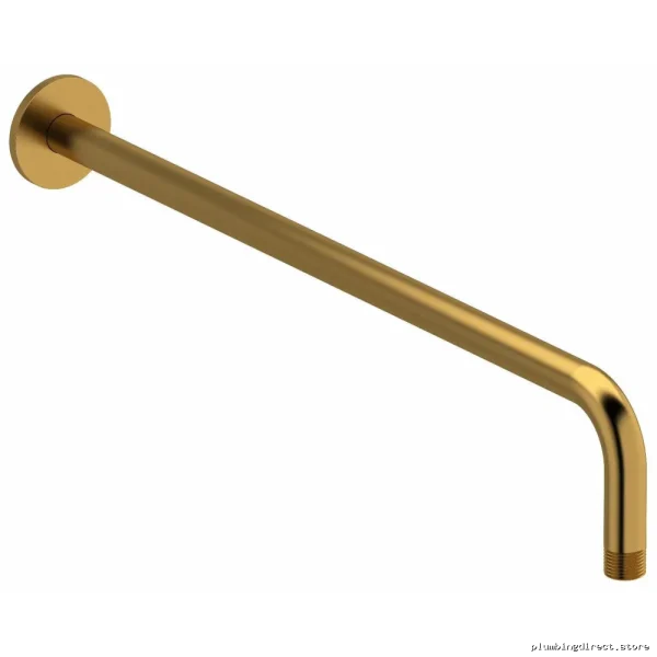 Elegant Brushed Gold Wall Mount Shower Arm with Round Escutcheon - RIOBEL 513BG