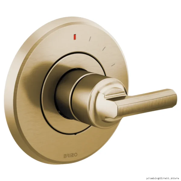 Elegant Gold Pressure Balance Valve Trim - Handleless Design
