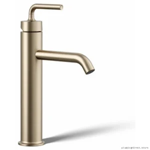 Elegant Kohler Purist Tall Bathroom Faucet - Brushed Bronze