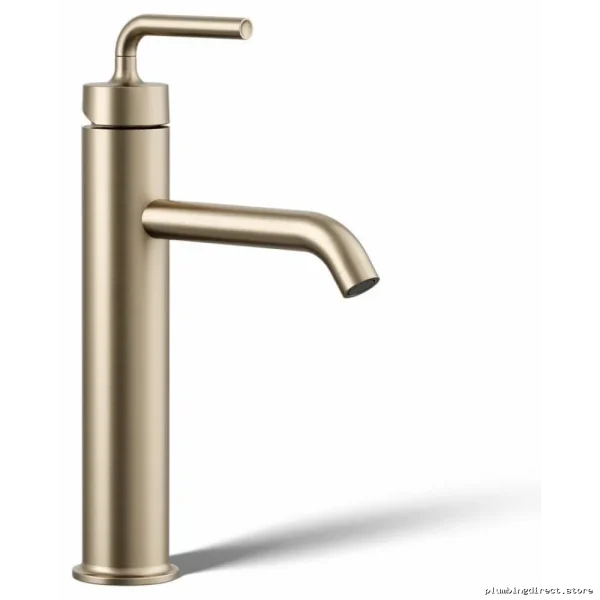 Elegant Kohler Purist Tall Bathroom Faucet - Brushed Bronze