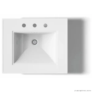 Elegant 24-Inch Widespread Faucet Console Sink - Kohler Memoirs White Vanity