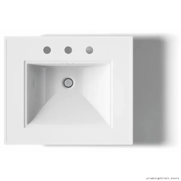 Elegant 24-Inch Widespread Faucet Console Sink - Kohler Memoirs White Vanity