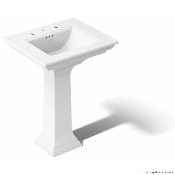 Elegant KOHLER WHITE PEDESTAL SINK With Spacious FAUCET HOLES - Image 3