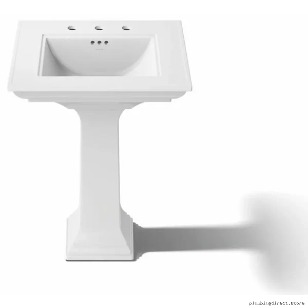 Elegant KOHLER WHITE PEDESTAL SINK With Spacious FAUCET HOLES