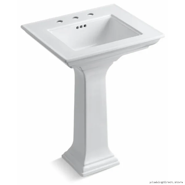 Elegant KOHLER WHITE PEDESTAL SINK With Spacious FAUCET HOLES - Image 5