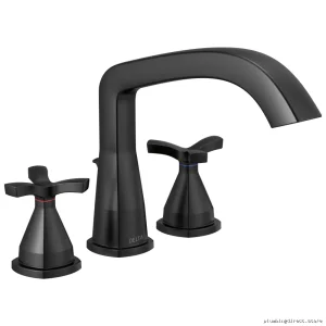 Elegant Roman Tub Faucet Trim - Matte Black Bathroom Faucet Delta T27766-BL