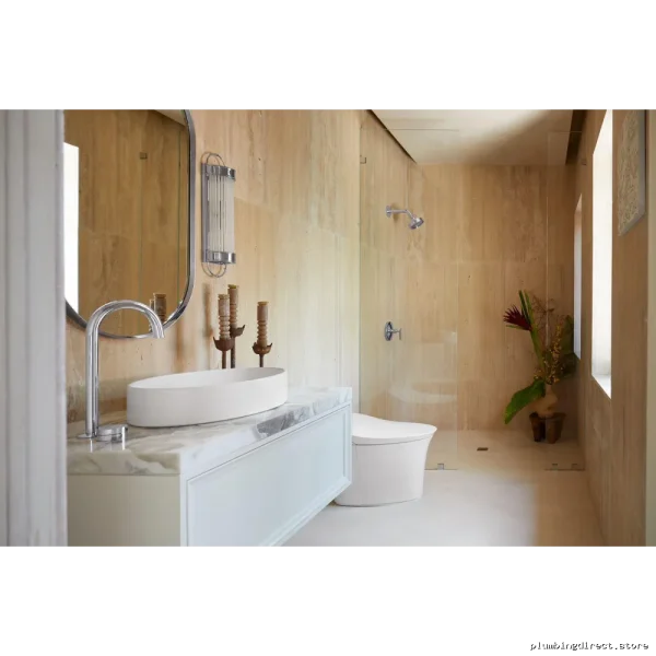 Elegant Modern Widespread Spout Bathroom Faucet 1.2 GPM Polished Chrome 77965-CP Kohler