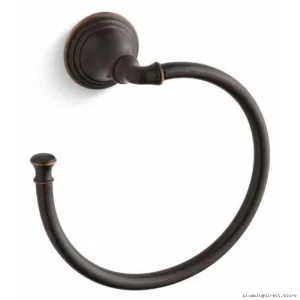 Elegant Oil-Rubbed Bronze Kohler Towel Ring - Devonshire 10557-2BZ