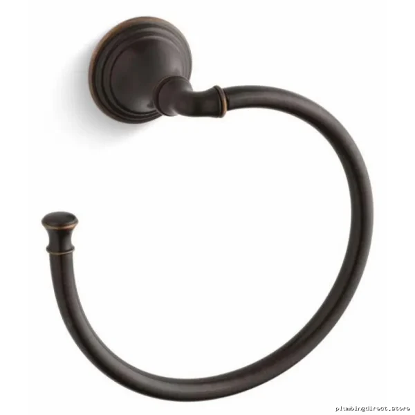 Elegant Oil-Rubbed Bronze Kohler Towel Ring - Devonshire 10557-2BZ