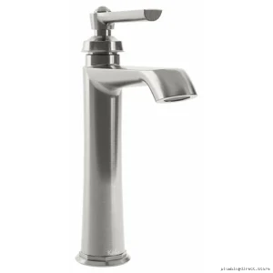 Elegant Pure Nickel Tall Single Hole Bathroom Faucet - Rustik Kalia BF1482-125