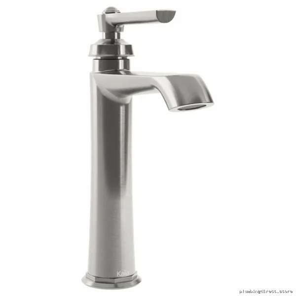 Elegant Pure Nickel Tall Single Hole Bathroom Faucet - Rustik Kalia BF1482-125