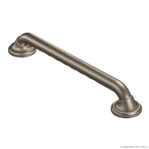 Elegant Safety Grab Bar with Curved Grip - Old World Bronze Finish - Moen