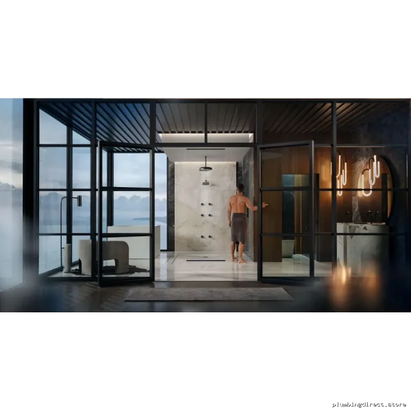 Elegant Spacious Grand-Round-Rainfall-Shower-Head-by-Kohler-in-Polished-Chrome-#ModelNumber