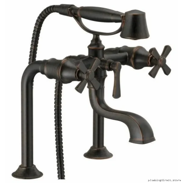 Elegant 2-Handle Tub Filler Trim Kit - Cross Handles in Venetian Bronze by Brizo T70361-RB