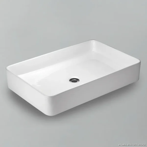 Elegant Countertop Vessel Sink - White 36645-WHT Acritec